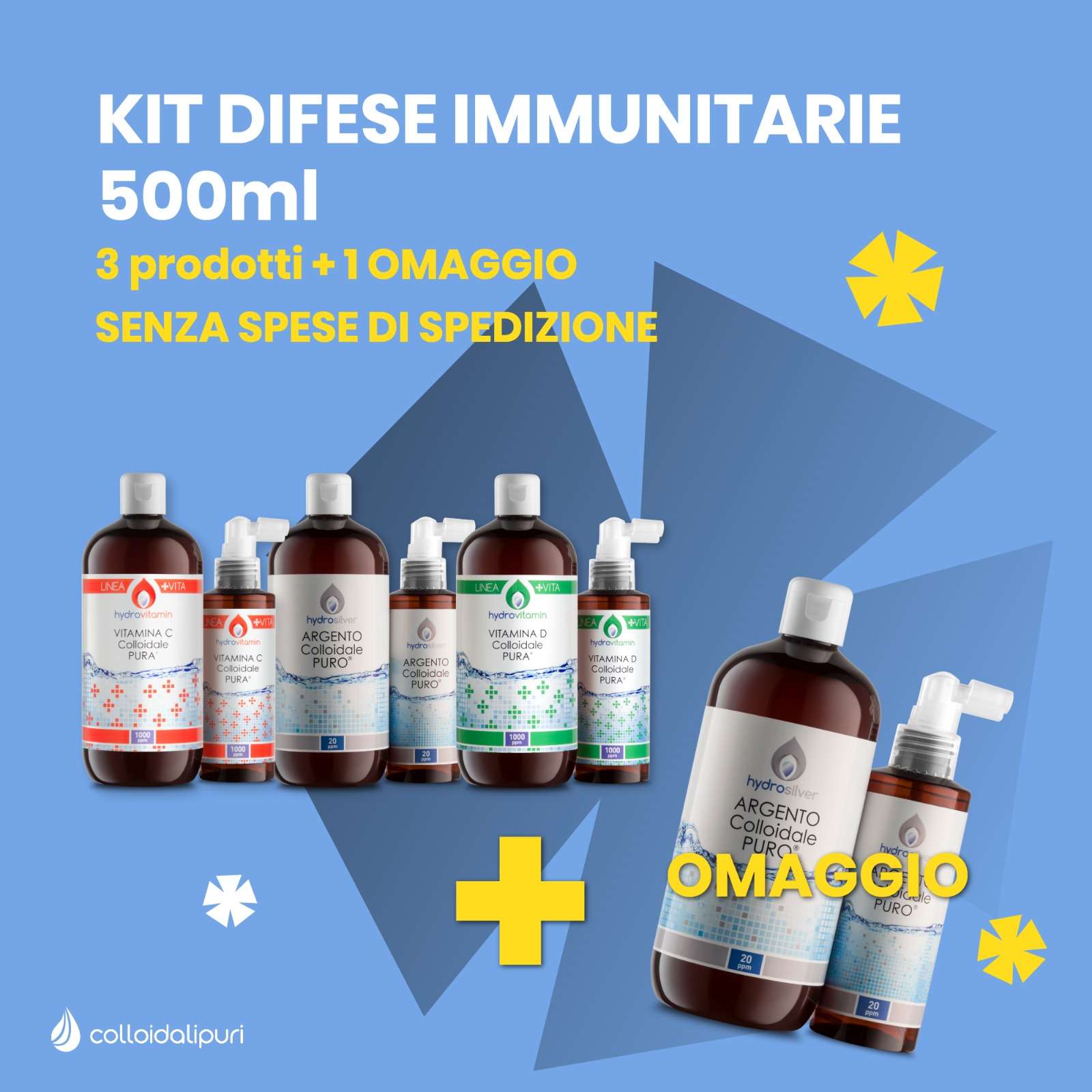 kit difese immunitarie 500ml germogli di erba medica - rimedi naturali contro l'osteoporosi