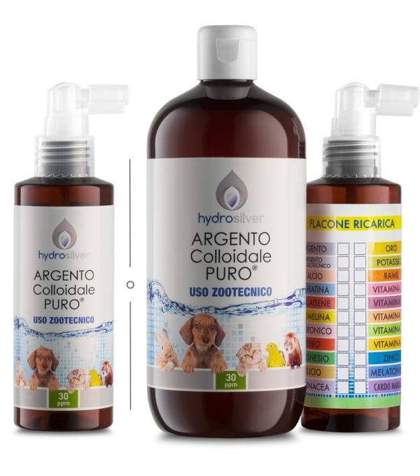 ARGENTO PET 500+ricarica +150 colloidali puri